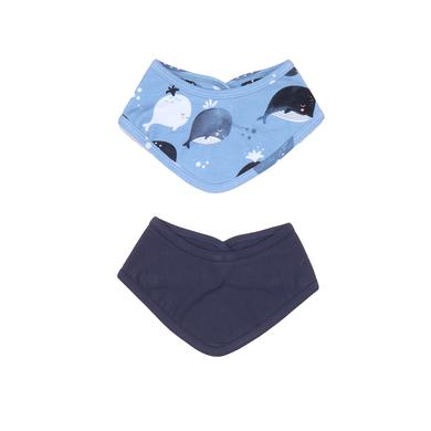 Wal kiddy Triangel halstørklæde Cute Whale s blå 2-pack