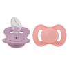 Lullaby Planet Schnuller Dental aus Silikon Gr. 2 Pink Coral & Lavender Breeze, 2er Pack 
