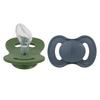 Lullaby Planet Sucette Dental silicone T.2 Forest Green & Flint Stone lot de 2