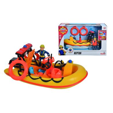 Spielzeug/Badespielzeug: Simba Simba Feuerwehrmann Sam Neptune, Boot mit Figur