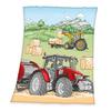 babybest® Fleecehuopa Traktori 130 x 160 cm