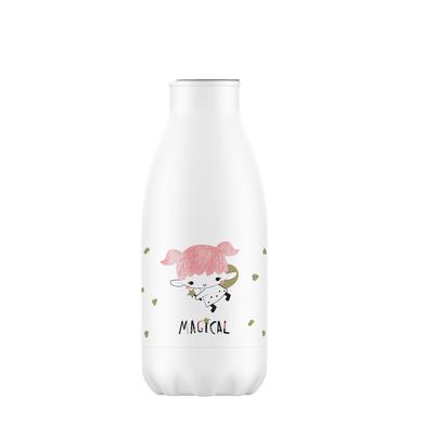 miniland Isolationsflaske - 270 ml, hvid/rosa, babyflaske fe - 270 ml