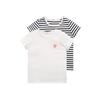 TOM TAILOR T-shirt 2-pack Hart Fluister White 