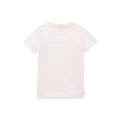 TOM TAILOR T-Shirt Logo Print Candy Cotton Pink
