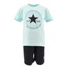 Converse Set T-shirt en shorts lichtblauw/zwart