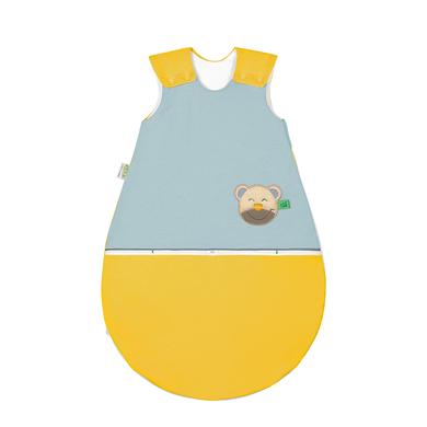 Odenwälder Jersey-Schlafsack mucki AIR color-blocking mustard
