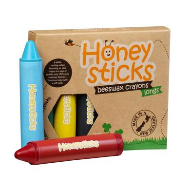 Honeysticks lange bivoks farveblyanter 6 stk.