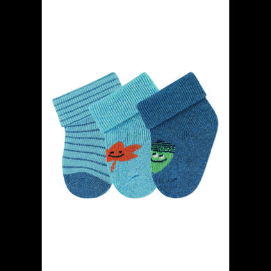 Sterntaler First Baby sokker 3-pak stribet blå