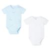 OVS 2-pack rompers blauw/wit