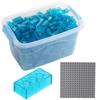 Katara Rakennuspalikoita - 520 kpl, laatikko ja pohjalevy, läpinäkyvä sininen