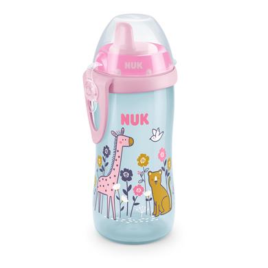 NUK Trinkflasche Kiddy Cup 300 ml, Giraffe pink