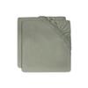 jollein Fitted Sheet Cradle Jersey 40/50x80/90cm Pack of 2 Ash Green 
