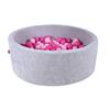 Knorrtoys Bällebad soft - "Grey" - 300 balls soft pink grau