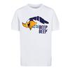 F4NT4STIC T-Shirt T-Shirt 'Looney Tunes Roadrunner Beep Beep' weiß
