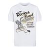 F4NT4STIC T-Shirt Looney Tunes Wile E Coyote Rocket Board Cartoon weiß